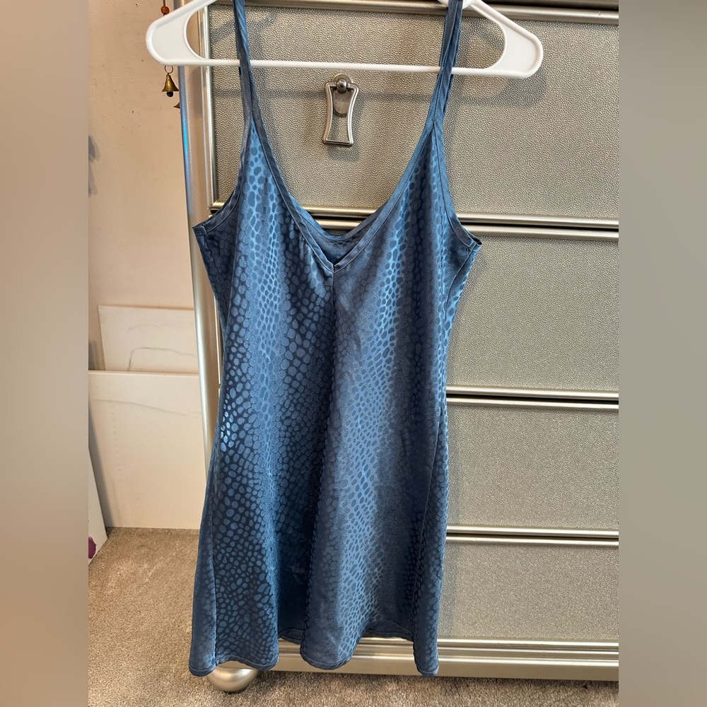 Vintage teal blue slip dress